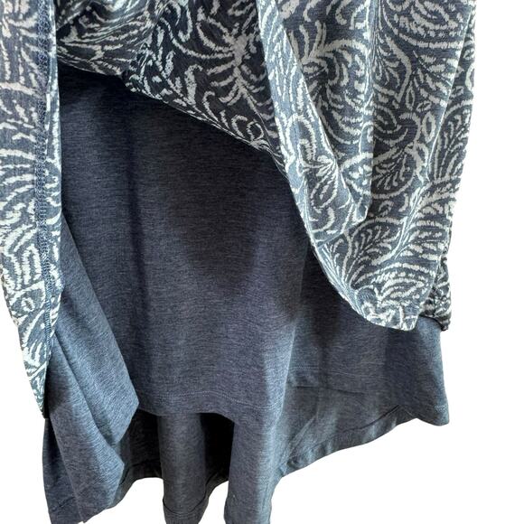 Mod-o-doc Blue Keyhole Back Lightweight High Low Hem Pullover Tank Dress Size L - Picture 5 of 8